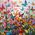 Butterfly Puzzles for Adults 1000 Pieces - Colorful Flower Art Painting Garden Puzzle, Challenging