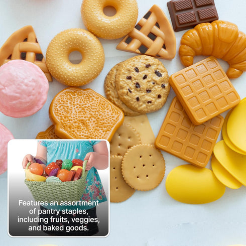 Step2 101-Piece Playset, 2-6 Play Food Assortment, Pretend Kitchen Vegetables, Fruit, Dessert, For Toddlers Ages Years