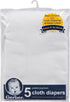 Multipack 5 Pack Gerber Unisex Baby Boys Girls Gauze Prefold Cloth Diapers White