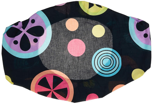 One Grace Place Magical Michayla Changing Pad Cover, Main: Black. Additional: Pink and Turquoise
