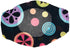 One Grace Place Magical Michayla Changing Pad Cover, Main: Black. Additional: Pink and Turquoise