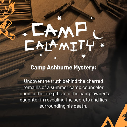 Summer 14+ Hunt A Killer: Camp Calamity - Solve a Murder at a Camp, Interactive Unsolved Mysteries Game, Mystery Box
