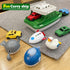 OKGIUGN 4 4 Swimming Set Ferry Boat with Car and Wind Up Bath Toys, Kids Bath Toy Floating Vehicle Whales Submarines