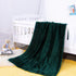 NTBAY Flannel Fuzzy Toddler Blanket, Lightweight Reversible Stripes Design Baby Plush Blanket, 30x40 Inches, Dark Green