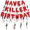 Killer Halloween Birthday Banner - Horror Movie & Zombie Vampire Theme Decorations