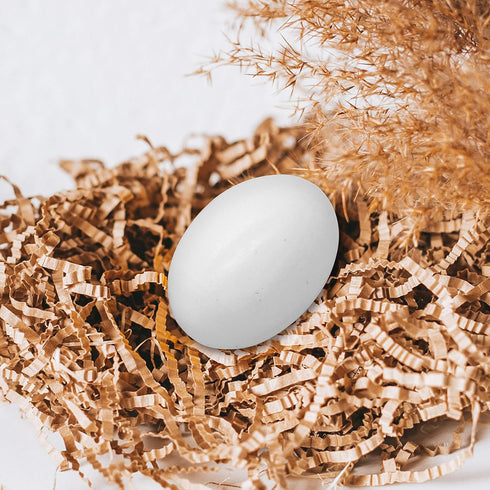 18 Pcs Easter Egg, White Wooden Eggs, Life Size Plain Decorating Eggs for Kids Easter DIY Paint Your Own Egg Decor