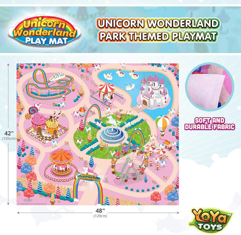Set 8 Playset 3 4 5 6 7 8 YoYa Toys Unicorn Playmat - Pretend Play for Kids - PCS Unicorns and Rainbows Figures