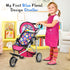 fash n kolor Baby Doll Stroller Gift for Kids, Toy Doll Stroller with Adjustable Canopy & Storage Basket Push Pram Baby