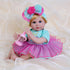 Milidool 22 Inch Reborn Baby Girl Doll, Realistic Weighted Doll with Feeding Toy Accessories Set - Great Gift for Kids