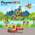 Picasso Toys 116pc Hedgehog Construction Building Blocks Set, Interlock Tiles with Idea Book, STEM Learning Kit for
