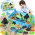 2.2lbs Set 35pcs 3+ Billeeit Animal Sensory Bin Sand Toy, Play Sand Kit w/lid and Moldable Sensory Sand, Molds, Tools