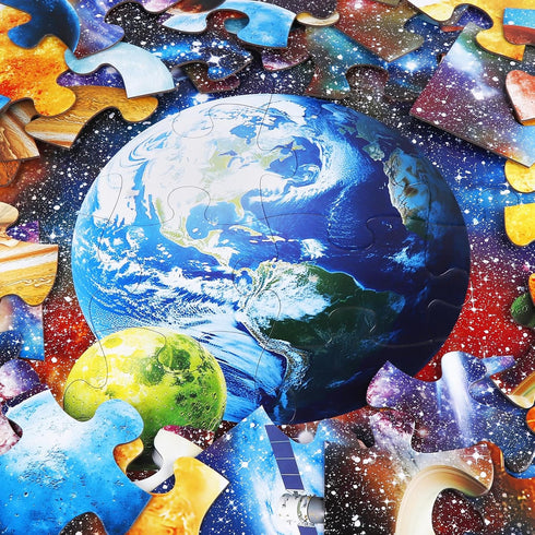 Kids,48 3-5,Preschool 4-8 Jumbo Floor Puzzle for Piece Solar System Planet Large Jigsaw Puzzles for Toddler Ages