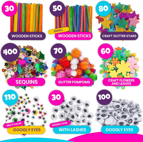 2000+pcs 4-9 4-9 4-10 Blue Squid Craft Kits for Kids, Ages Girl Boys Gifts Arts and Crafts for Kids Craft Kits Toys