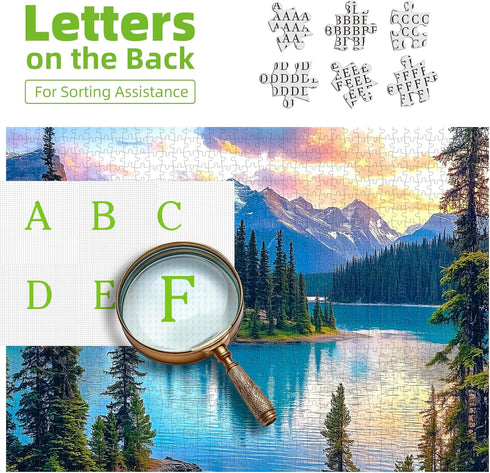 1000 27.5x19.7 Inch Blueforest Moraine Lake Puzzles for Adults Pieces, Canada Banff National Park Nature Landscape