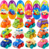JOYIN 12 Pcs Easter Eggs with Toys, Plastic Eggs with Rubber Cars,