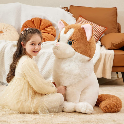 IKASA Giant Ragdoll Cat Stuffed Animal Plush Toy, 23" Jumbo Soft Fluffy Plushie Gifts for Kids