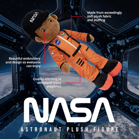 Playtime by Eimmie 14” Charlie NASA Doll - Soft Baby Doll - Plush Rag Dolls for 2 Year Old Girls & Boys Toddler & Infants - Astronaut Plush Washable Doll - Space Themed Stuffed Toys - Baby Space Toys
