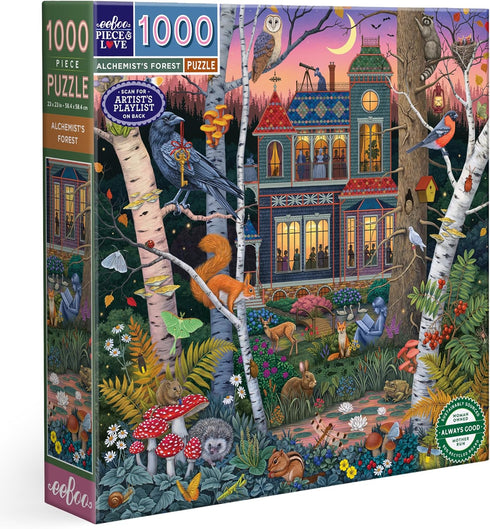 eeBoo 1000 Piece Puzzle - Alchemist's Forest Jigsaw Puzzle for Adults, Square