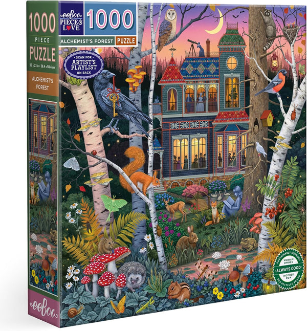 eeBoo 1000 Piece Puzzle - Alchemist's Forest Jigsaw Puzzle for Adults, Square
