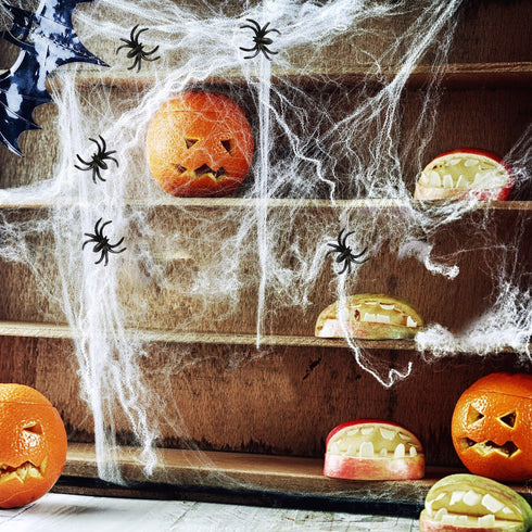 AOSTAR Halloween Spider Webs Decorations, 700sqft Indoor & Outdoor Spooky Webbing with 50 Fake Spiders