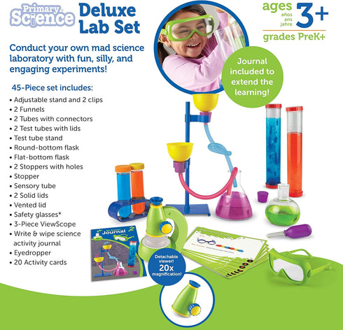 Learning Resources Primary Science Deluxe Lab Set - 45 Pieces, STEM Toys for Preschool Science Experiments