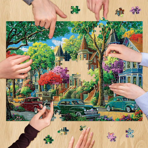 XAPAEG 500 20.515 Piece Puzzle for Adults,Urban Street Jigsaw Puzzle for Adults Elderly, Birthday Party for Family