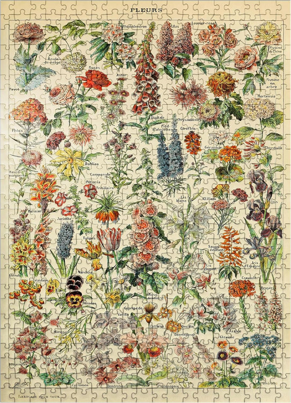 MyPuzzle Fleurs - Flowers for All, Vintage Art Poster, Adolphe Millot -