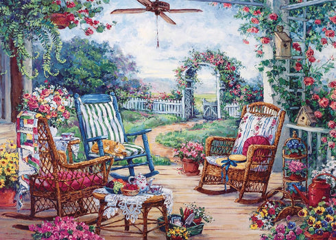 1000 Piece Puzzle for Adults, Cozy Patio Garden Puzzles for Adults 1000