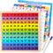 Coogam Wooden Math Hundred Board - Educational Toys for Preschool 3-5 Year Old Boys and Girls