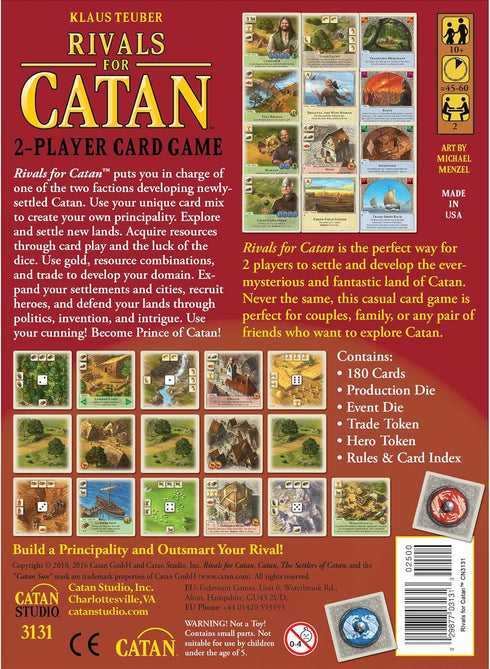 Catan Studio Rivals for Catan - 2 Player Strategy Card Game for Ages 10+ - 45 Minute Playtime