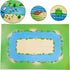6 Pack Grassland Rivers Pattern Baseplate, 10" x 10", Building Brick Base Plate for Kids Toy