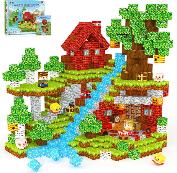 ORZbb Magnetic Blocks Kids Games Building Toys for 3 4 5 6 7