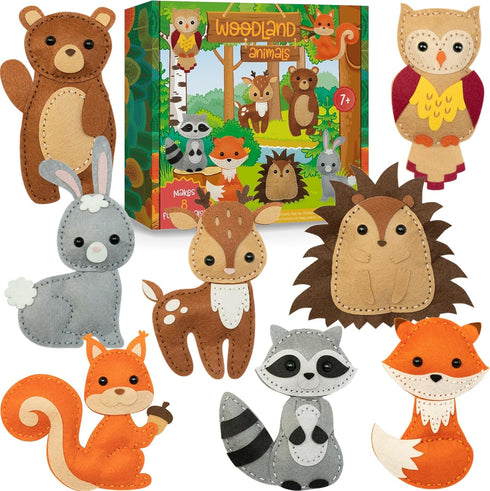 Craftorama Sewing Kit for Kids, Fun and Educational Animal Craft Set for