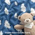 Gift(30x40 Inches,Bouncy Berkshire Baby Blanket,Ultra-Plush Reversible Chenille Knit Toddler Blanket,Cute Pattern