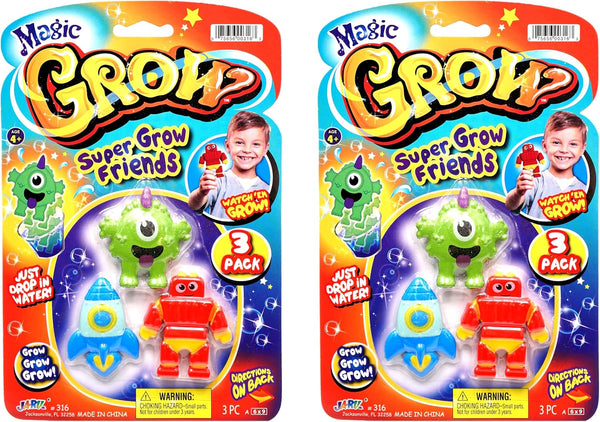 JA-RU Magic Grow Water Growing Toys for Kids (2 Pack, 6 Toys)