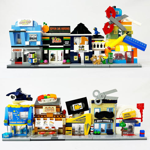 Brick Loot Exclusive Mini City Video Rental Store, 123 Piece Custom Model Compatible with Lego