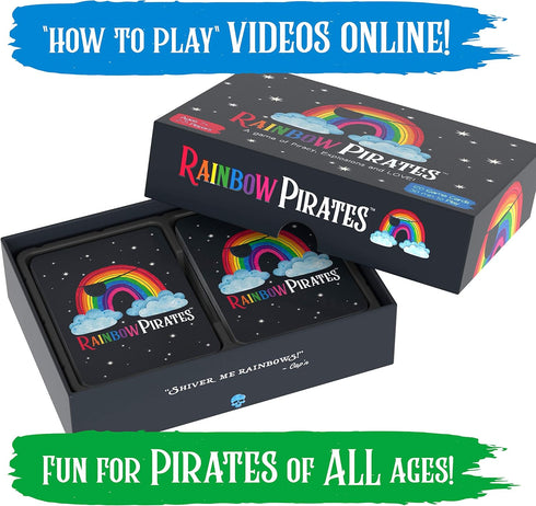 Rummy 2-5 Sweet Bros Games Rainbow Pirates - Fun Family Game for Kids, Teens & Adults, Style Card Game for Players