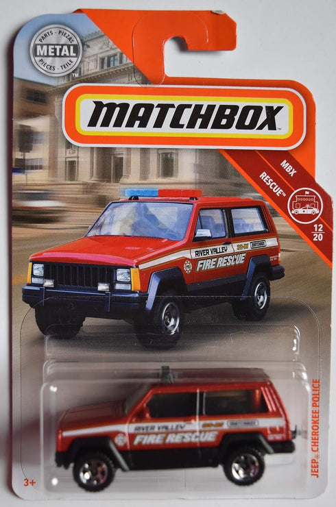 Matchbox Rescue Series Burnt Orange Jeep Cherokee Police 12/20