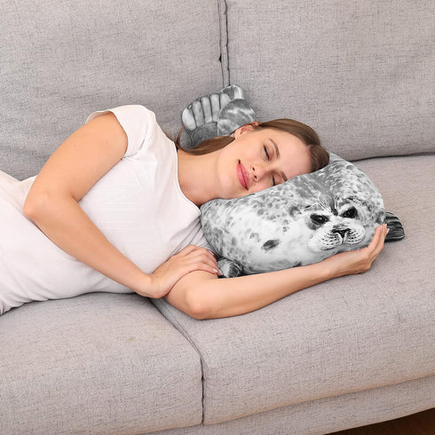 AOLIGE Chubby Blob Seal Pillow, Soft Stuffed Cotton Plush Animal Toy for Kids (Small)