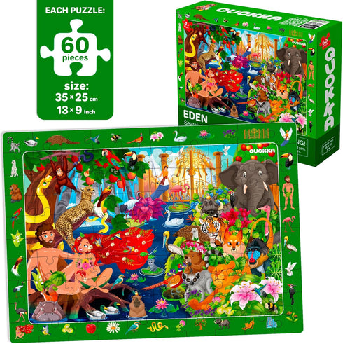60 5-8 Set 4 4-6-10 5-7 QUOKKA Piece Kids Puzzles Ages - of Bible Jigsaw Puzzles for Kids Year Old - Tower of Babel