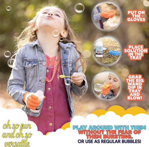 Touchable Bouncing Bubble Kit for Kids, Unpoppable Bubbles Solution for Indoor & Outdoor Play, Great Gift