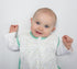 Amazing Baby Microfleece Sleeping Sack, Wearable Blanket with 2-Way Zipper, Use After Swaddle Transition, Playful Dots, SeaCrystal, Small 0-6 Month