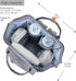 NeoTech Care Diaper Bag Backpack for Baby Girl/Boy, Multifunction Organizing Pockets, Gray