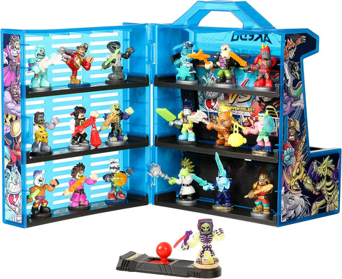 Akedo - Ultimate Arcade Warriors Collector Case Mini Battling Action Figures Ready, Fight, Split Strike,Multicolor,14241, For Ages 6+