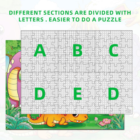100 Nattork Jigsaw Puzzles Pieces for Kids Youth Dinosaur Puzzle - Pieces Fit Together Perfectly