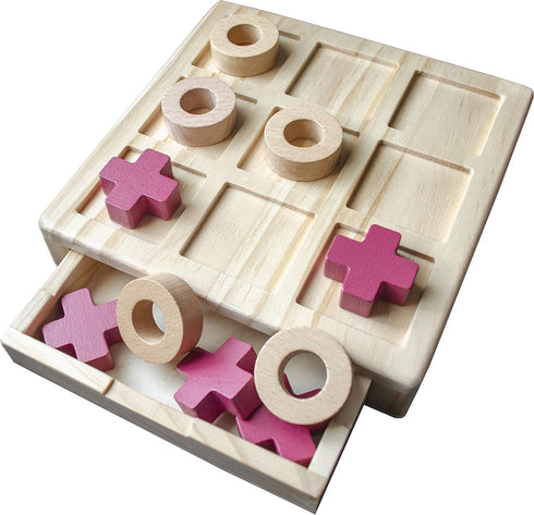 TIC TAC Toe Wooden Board - Classic Family Strategy Game, Outdoor Game