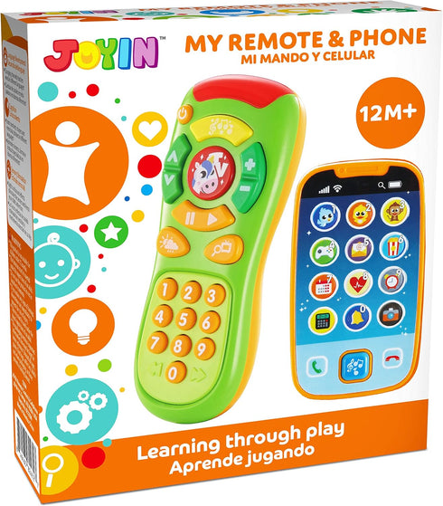 JOYIN Baby Toy Phone, Remote & Smartphone with Music, Fun Learning Musical Toys for Kids, Boys or Girls, Holiday Gifts
