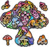 50 Pcs Fantasy Neon Mushroom Water Bottle Stickers, Waterproof Vinyl Mushroom Plant