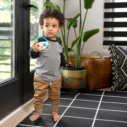 Baby Einstein Tiny Tambourine Musical Toy & Rattle, BPA Free, Take Along, Suitable for Age 3 Months+