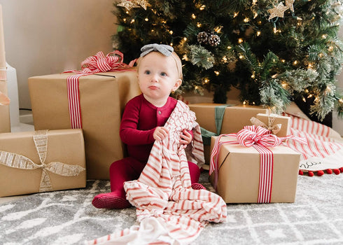 Cinnamon Large Premium Knit Baby Swaddle Blanket